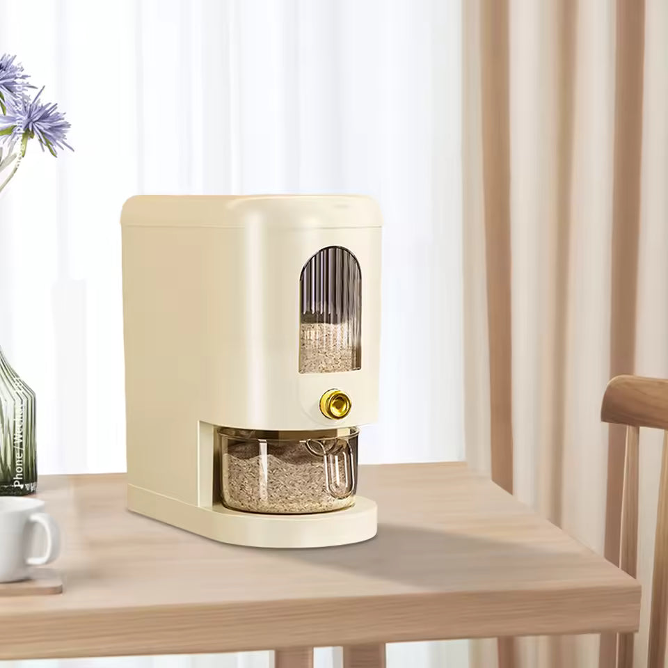 5/10KG Automatic Rice Dispenser Insect-Proof Sealed Grain Cereal Dispenser Moisture-Proof Kitchen Grain Container Keep Dry Fresh