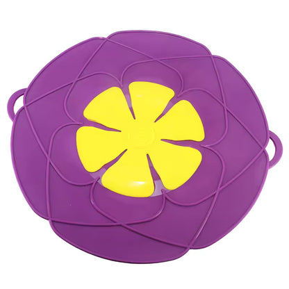 Silicone Lid Spill Stopper Cover For Pot Pan Kitchen Accessories Cooking Tools Flower Cookware Home Kitchen 26cm
