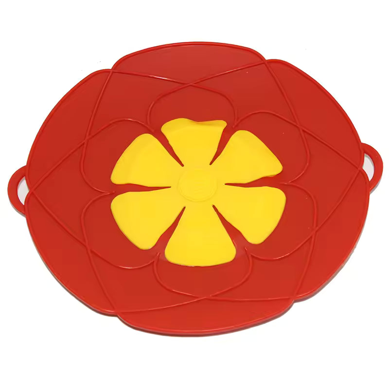 Silicone Lid Spill Stopper Cover For Pot Pan Kitchen Accessories Cooking Tools Flower Cookware Home Kitchen 26cm