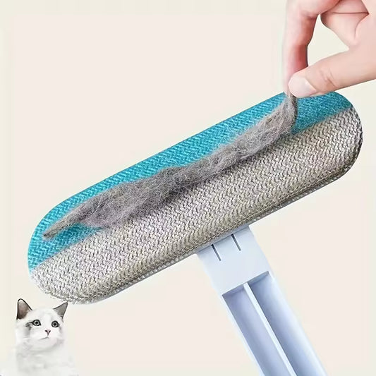 Long-Lasting Nylon Pet Hair Remover Brush with Ergonomic Handle - Ideal for Dog Grooming and Efficient Cleaning