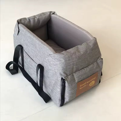 Pet Products Portable Console Booster Dog Car Seat & Carrier for Small Dogs & Cats,Car Seat for Center Car Armrest Safety Tether
