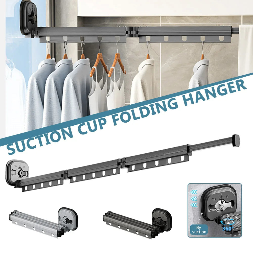 Aluminum Wall-Mounted Retractable Clothes Drying Rack