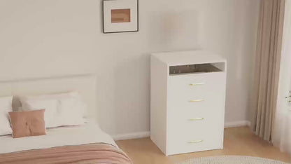 Montary 19.69" Wide 3 In 1 Dressing Table, Makeup Table With Adjustable Open Top Mirror, Storage Cabinet With 3 Drawers, Dressing Table With Stool