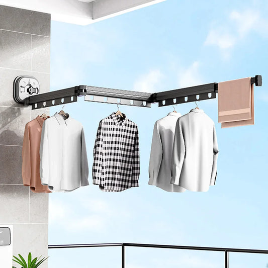 Aluminum Wall-Mounted Retractable Clothes Drying Rack