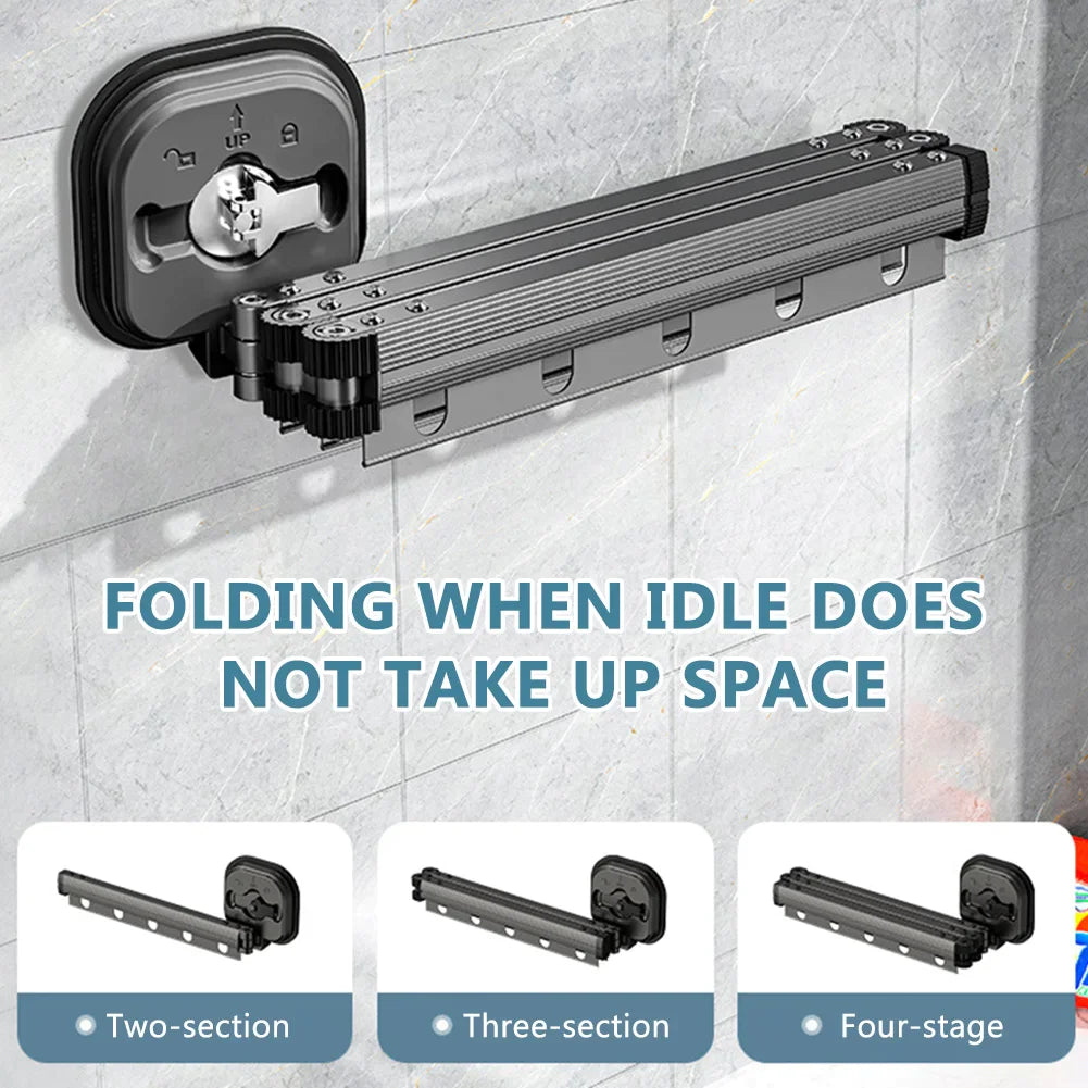 Aluminum Wall-Mounted Retractable Clothes Drying Rack